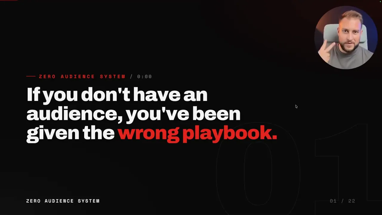 The Zero Audience System walkthrough, opening slide